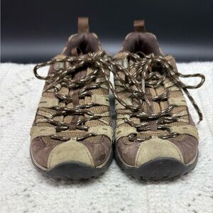 Merrell Hiking Sneaker Brown Pink Vibram Soles Women’s 7 Outdoor Mountain Wear